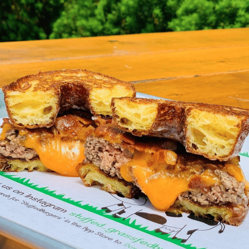 Stuffed Grass-Fed Burgers