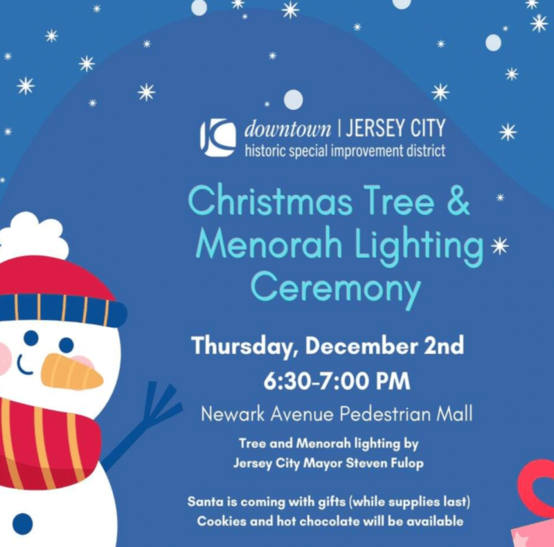 Christmas Tree + Menorah Lighting jersey city