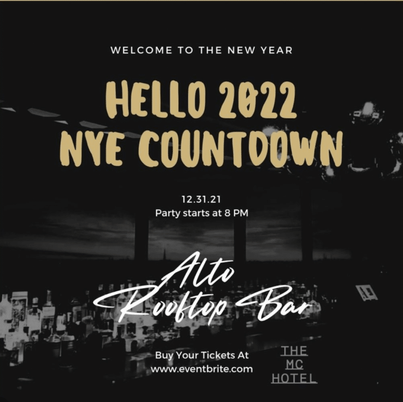 New Years Eve 2022 Events Alto Rooftop Bar