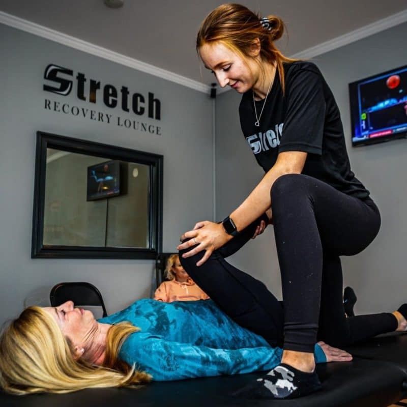 stretch recovery lounge trainer stretching