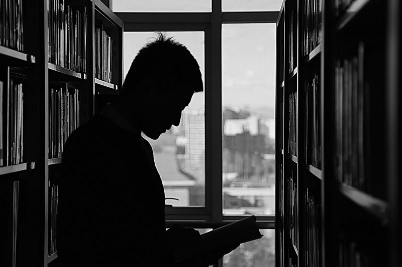 male student silhouette