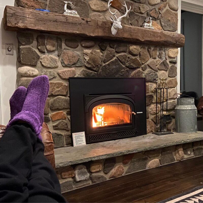 post beam love fireplace