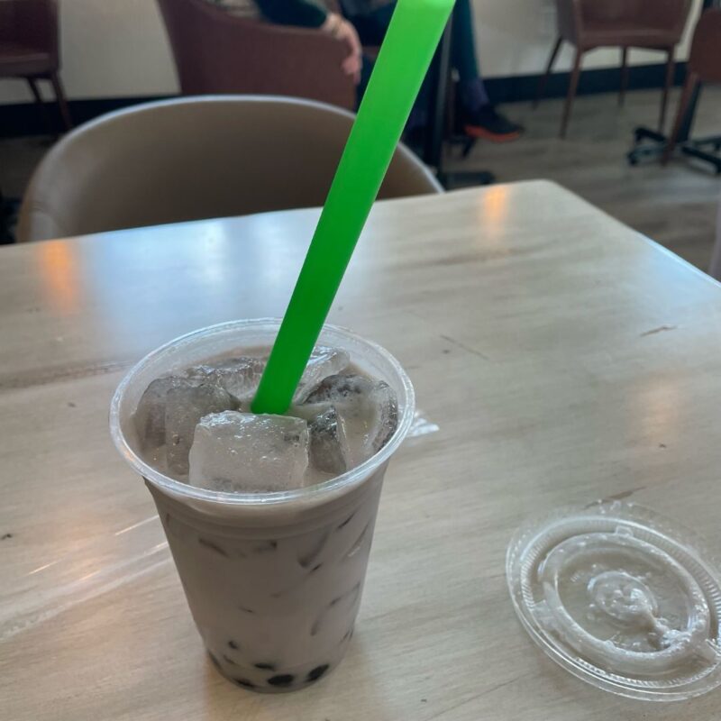 the tea company cafe taro bubble tea montclair