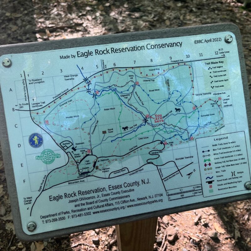 eagle rock reservation essex county history nj trail