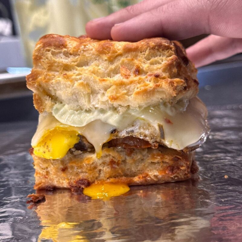 brick + dough breakfast sandwhich montclair