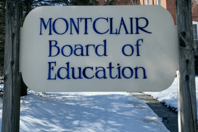 montclair board of education sign